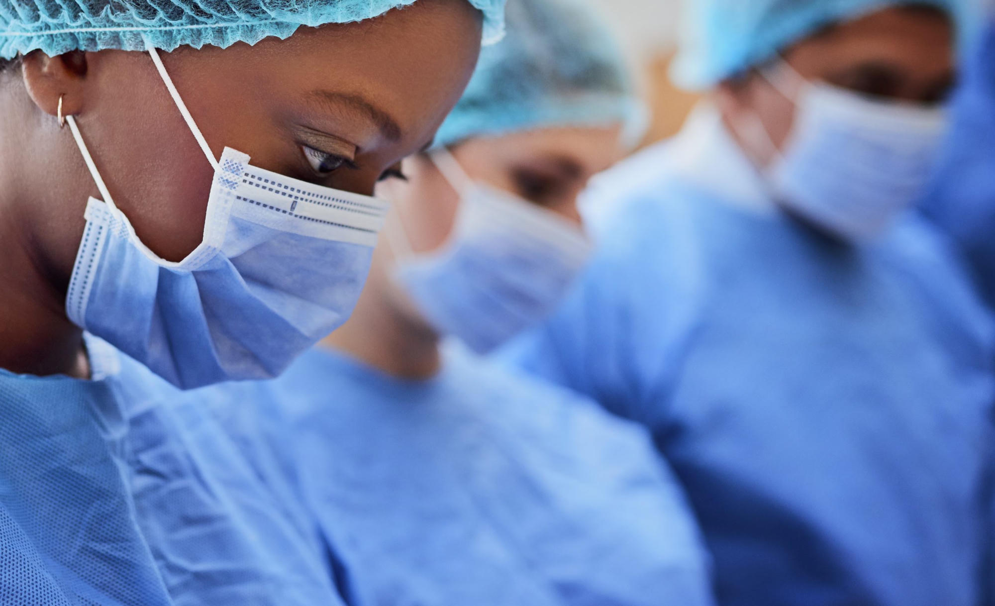 Healthcare professional wearing medical PPE